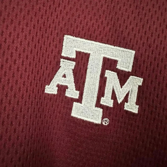 Texas A&M pullover jacket performance athletic maroon Aggies zip up embroidered - Picture 4 of 5